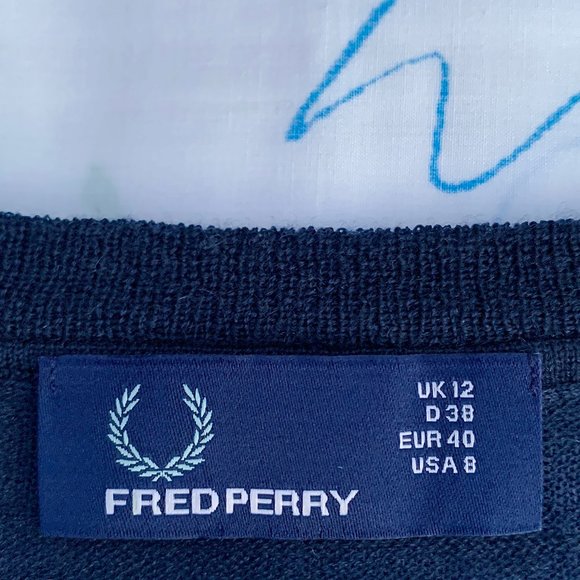 Fred Perry classic 100% merino wool argyle sweater - Picture 3 of 8